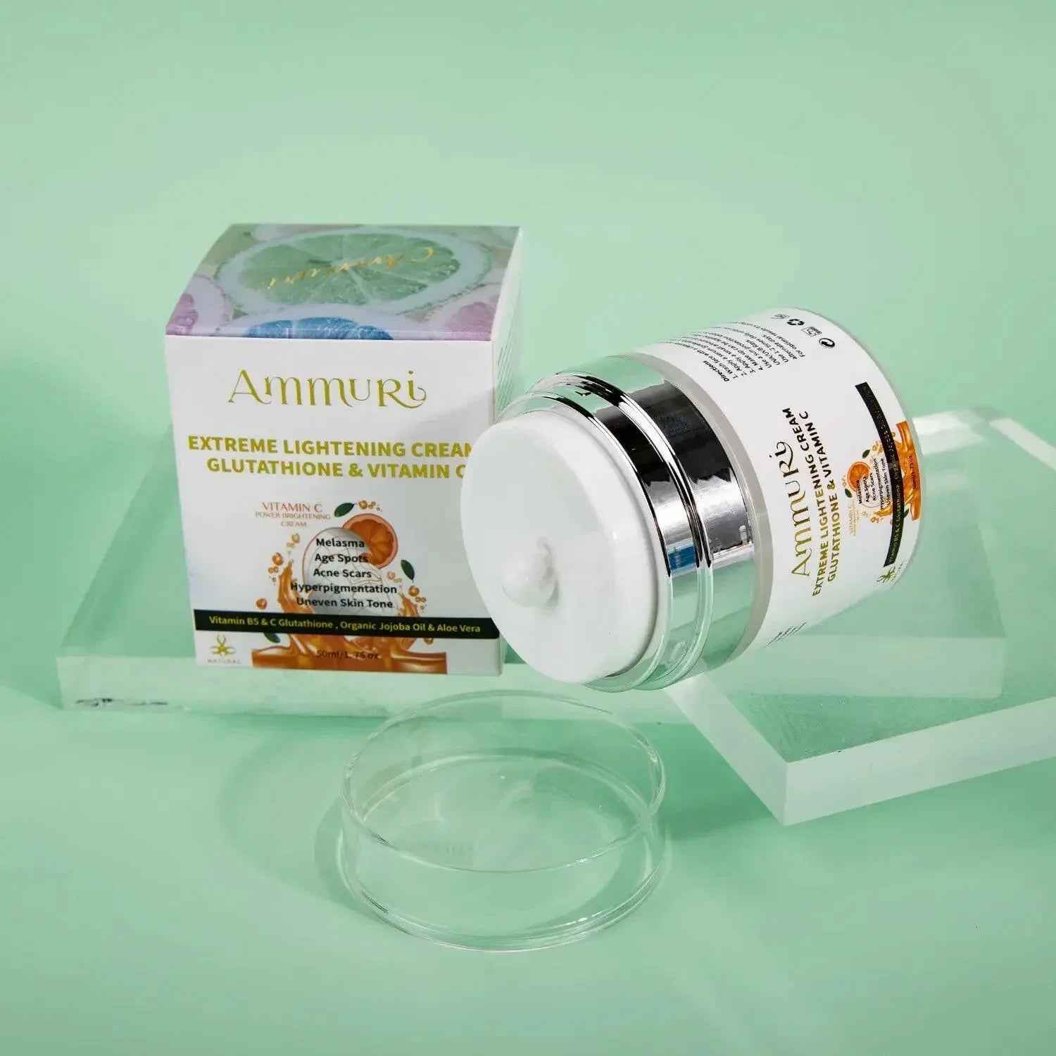 Ammuri Brightening Moisturiser Cream – For Face, Body &amp; Sensitive Areas (50g)
