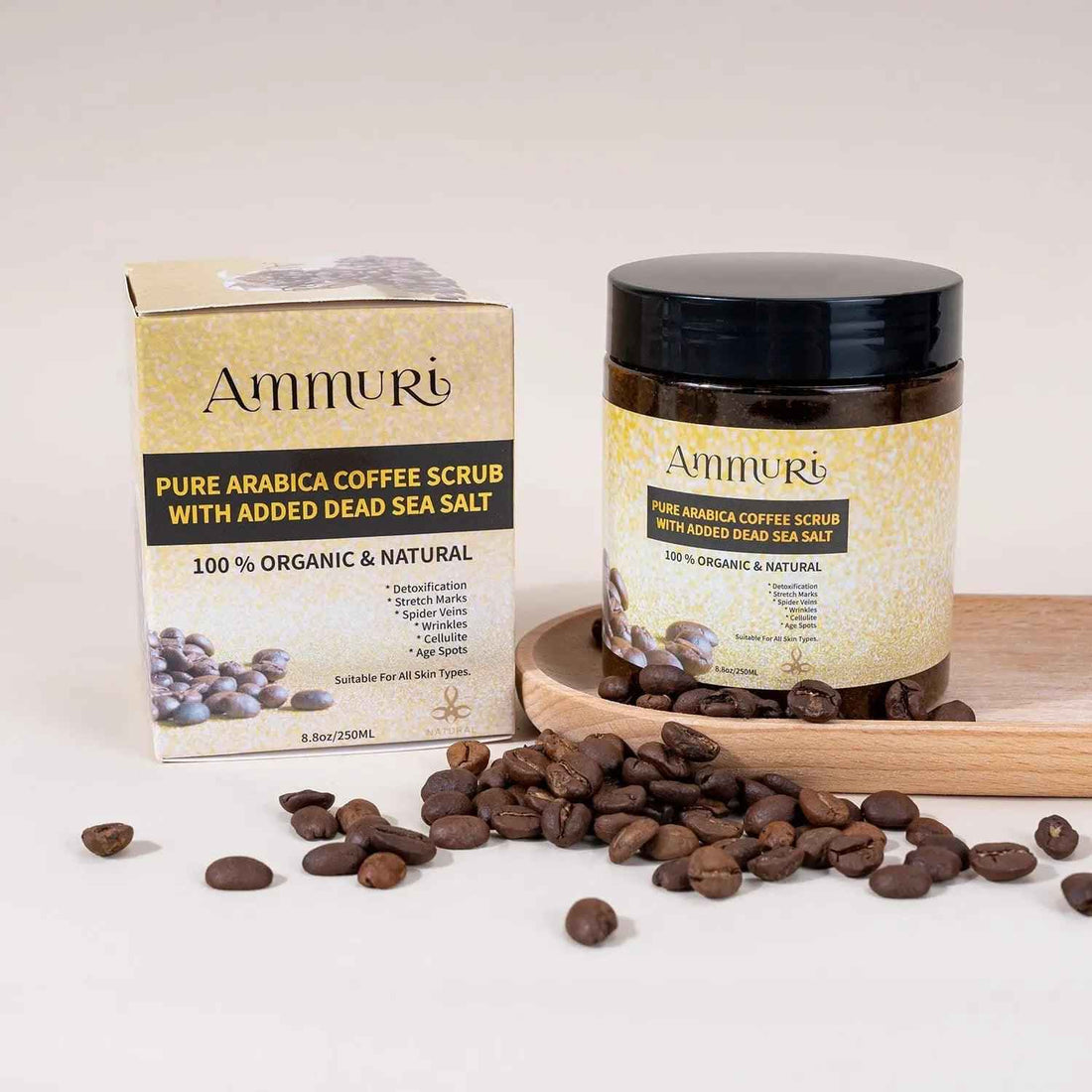 Ammuri Organic Coffee Body Scrub with Dead Sea Salt