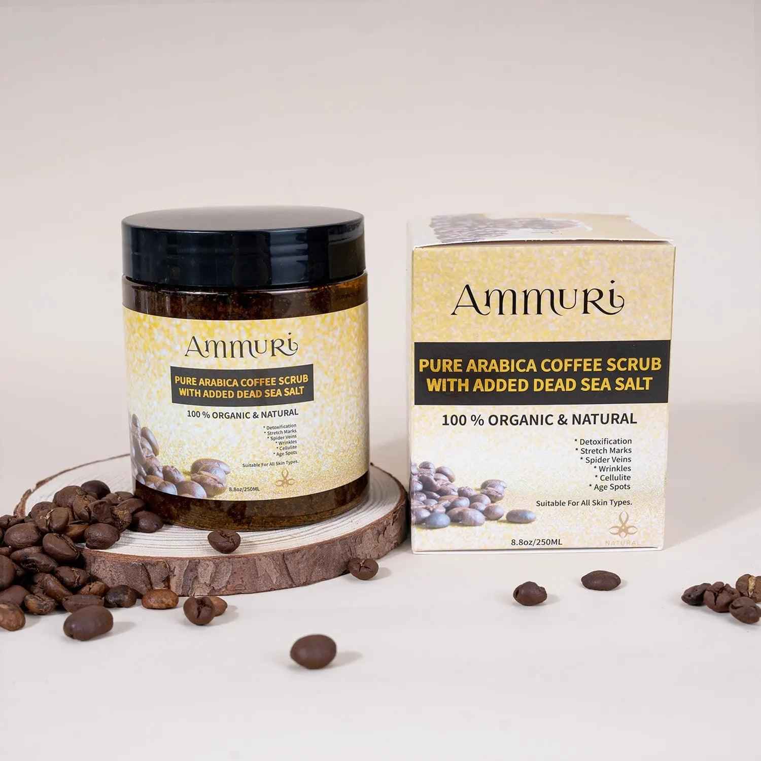 Ammuri Organic Coffee Body Scrub with Dead Sea Salt