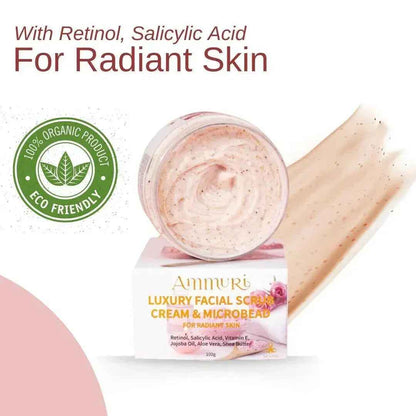 Ammuri Skincare Retinol Facial Scrub - Exfoliating Cream