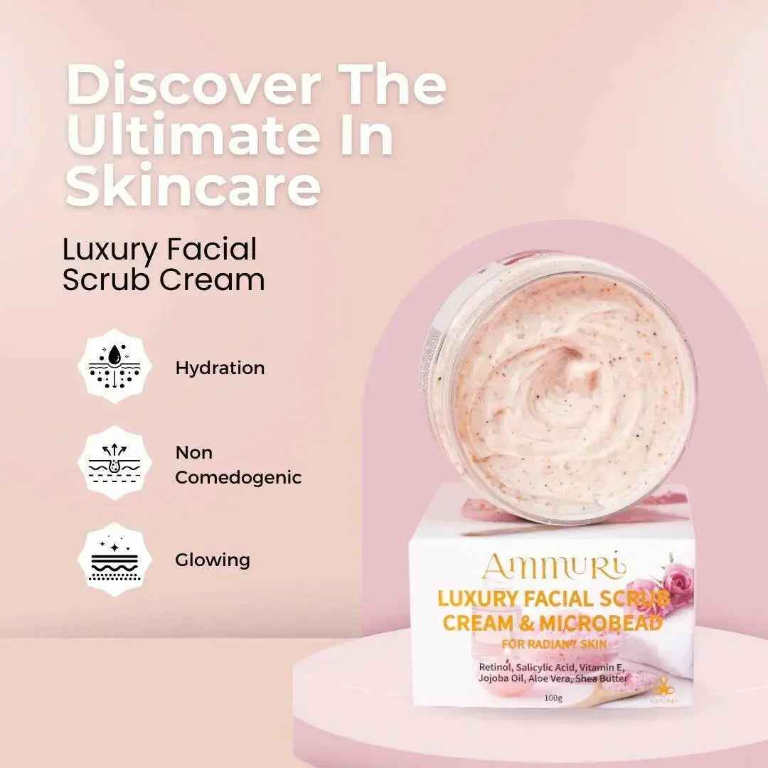 Ammuri Skincare Retinol Facial Scrub - Exfoliating Cream