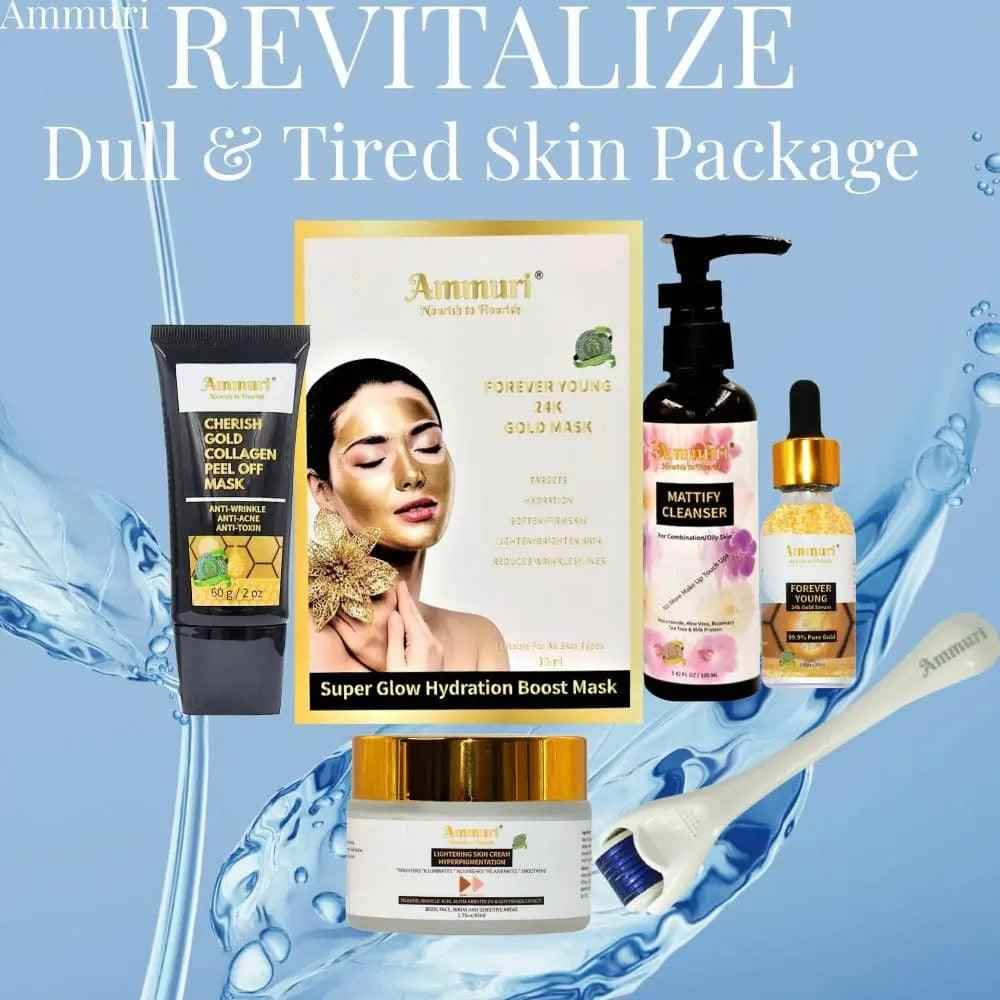 Ammuri Revitalize Skin Care Package - Dull Skin Brightening Treatment Bundle