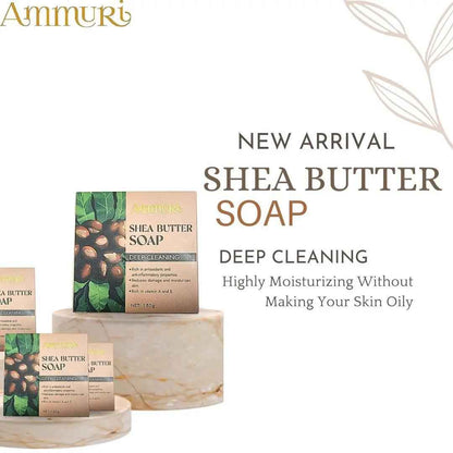 Ammuri Shea Butter Luxury Bar Soap - Soften Soothe Pamper Skin Daily 250g