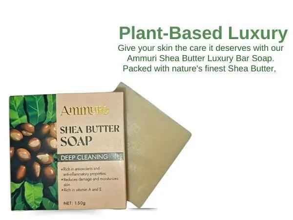Ammuri Shea Butter Luxury Bar Soap - Soften Soothe Pamper Skin Daily 250g