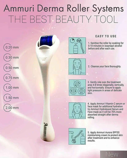 Ammuri Skincare Titanium Derma Roller 0.5mm System
