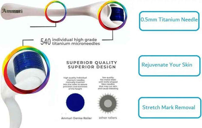 Ammuri Skincare Titanium Derma Roller 0.5mm System