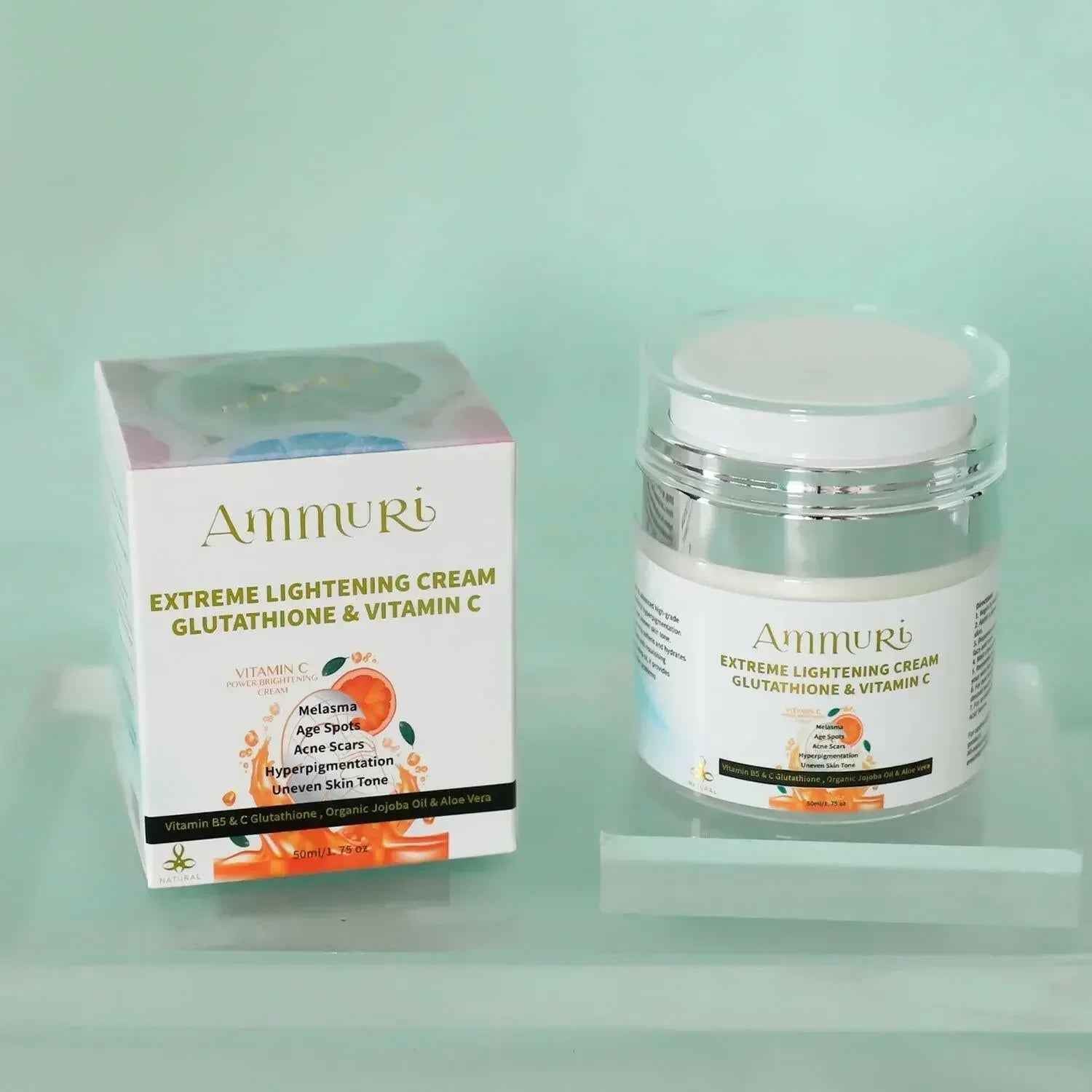 Ammuri Brightening Moisturiser Cream – For Face, Body &amp; Sensitive Areas (50g)