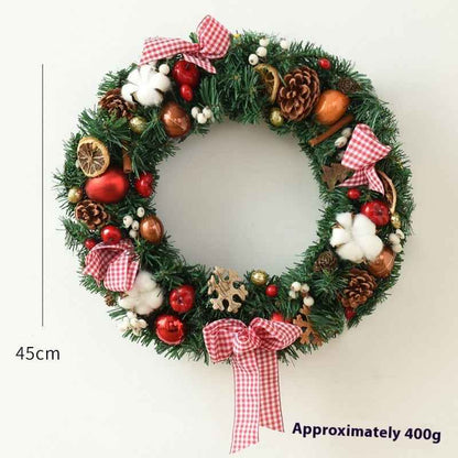 Christmas Garland Bow Christmas Door Hanging Window Decoration Christmas Decorations