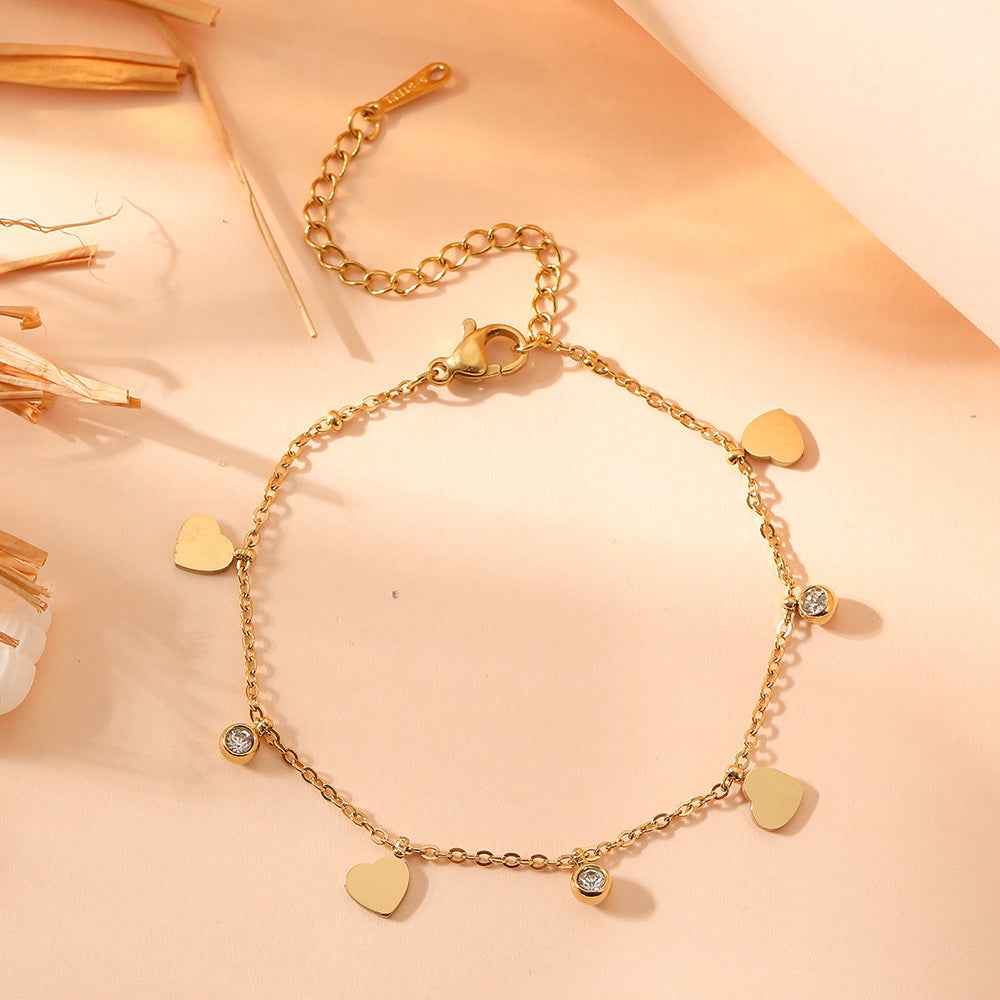 Titanium Steel Heart Love Heart Jewelry Colorfast Christmas Valentine&