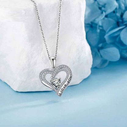 European And American Fashion Double Love Pendant Necklace Valentine&