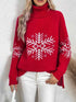 High Collar Christmas Sweaters Women&