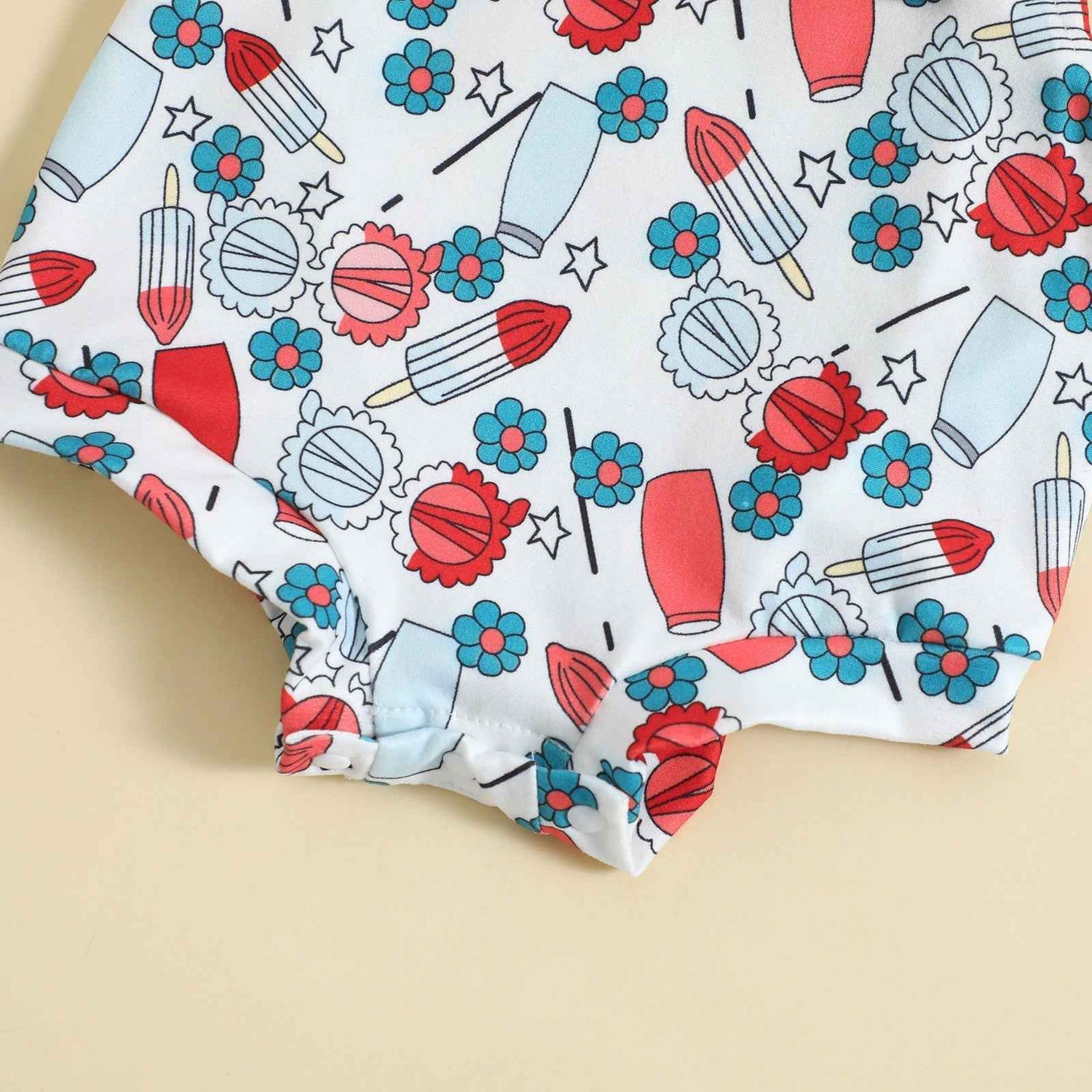 Babies’ Printed Front Knotted Suspender Pants