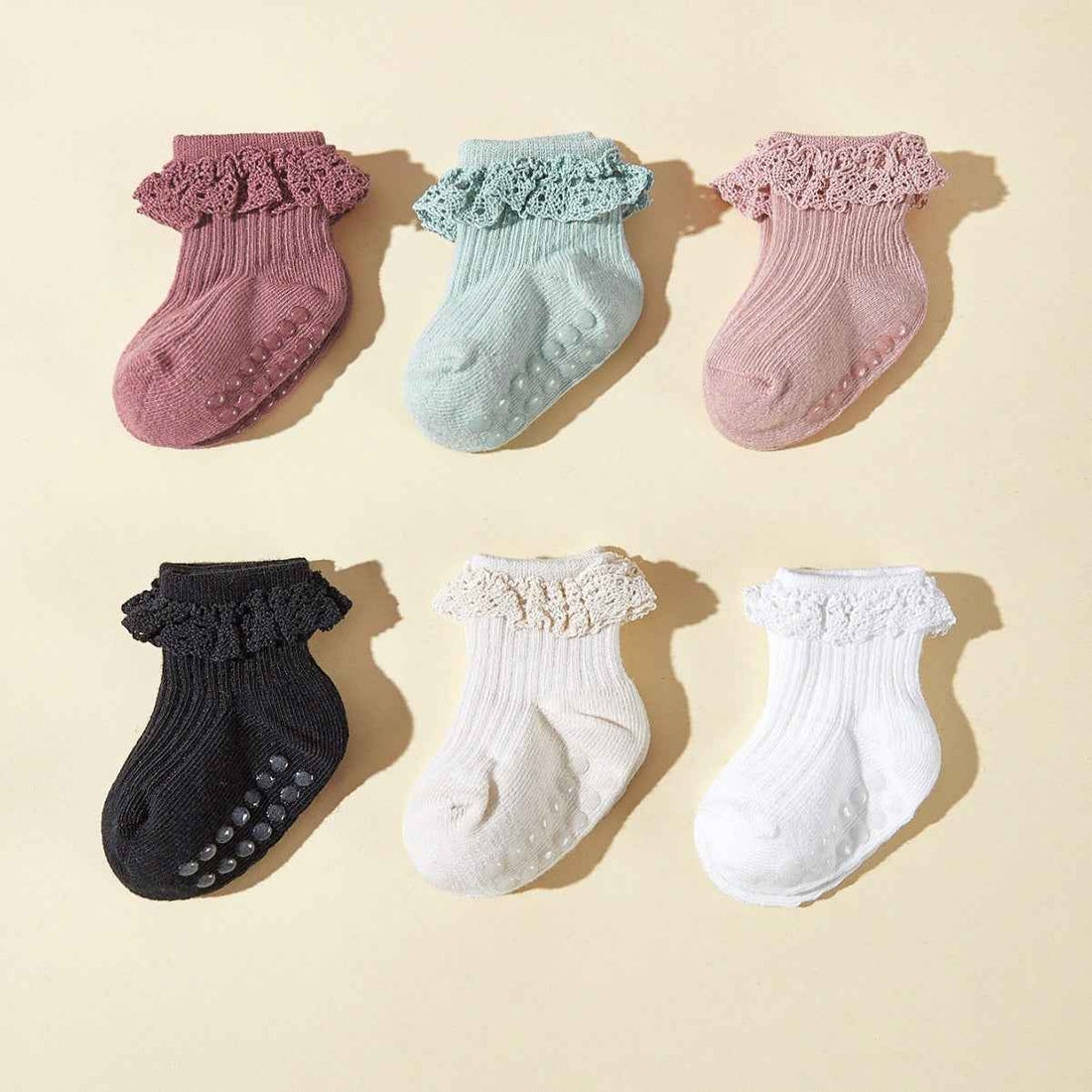 Baby Girls’ Lace Tube Socks-Pair of 6