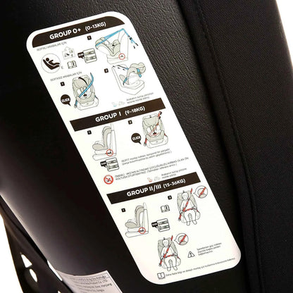 baby plus Orbitfix Group 0+/1/2/3 (Birth to 12 Years) Car Seat - Black Red