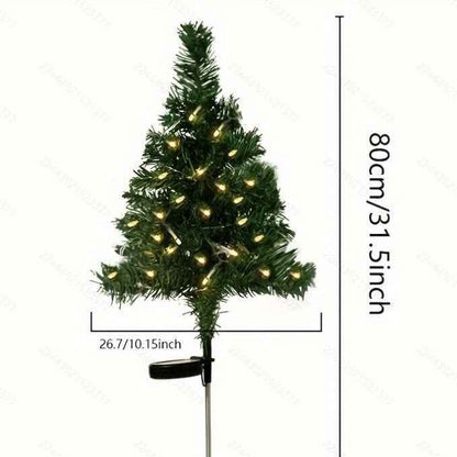 Solar-powered Christmas Cedar Tree Lights For Outdoor Lawn Decoration