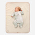 Plush Tummy Time Mat in Cream & Beige for Newborn Baby