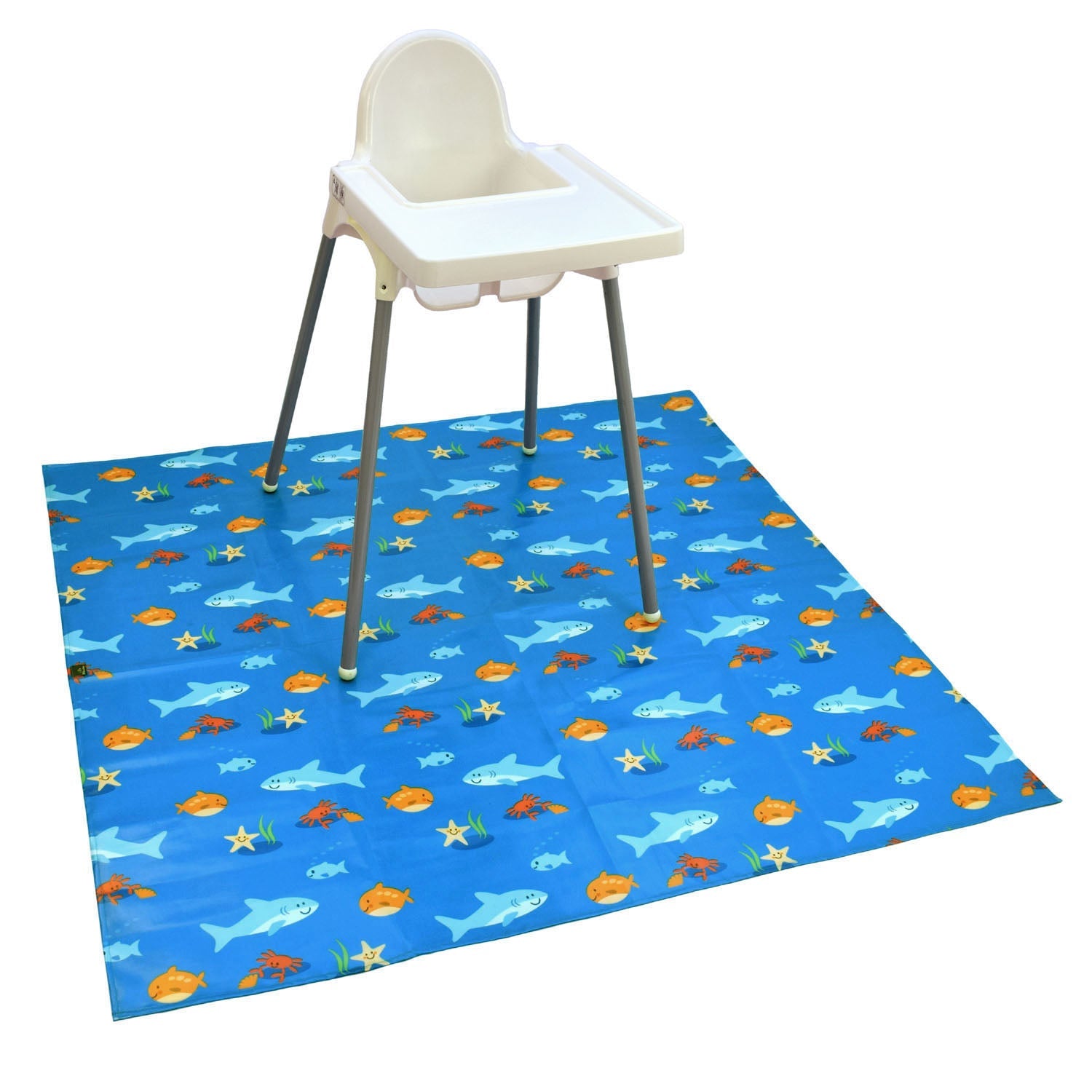 Wipeezee Splash Mat - Turquoise Blue Sea Creatures