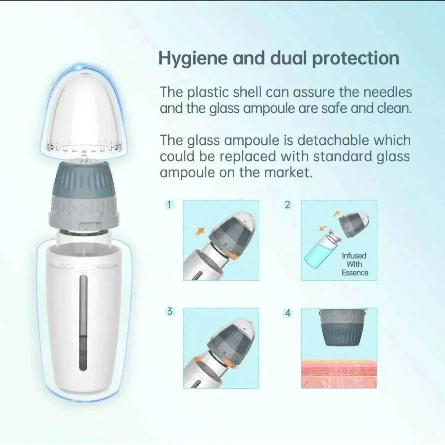 Ammuri Adjustable Derma Roller – 6-in-1 Microneedle Skin Tool for Face, Hair &amp; Body