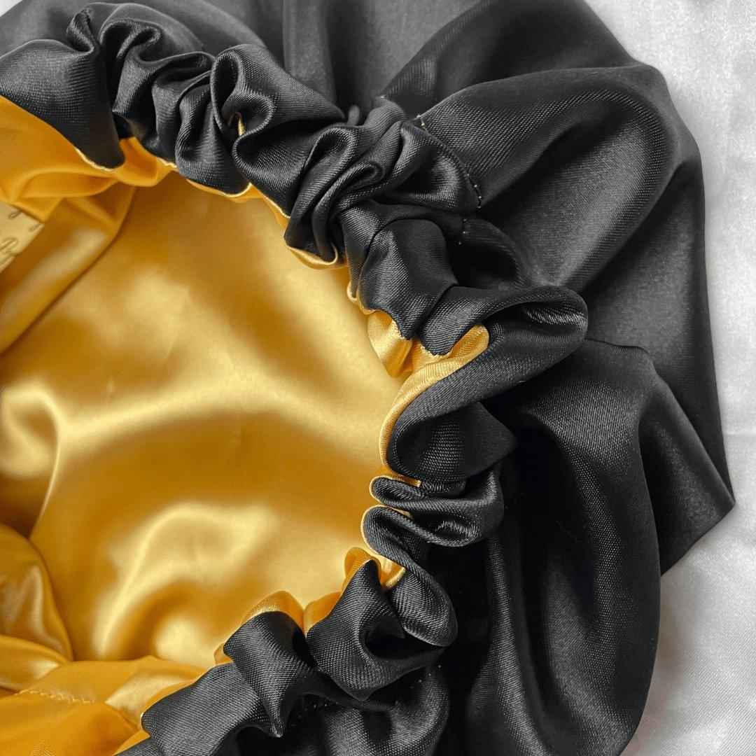 BLVCK ft GOLD Satin Bonnet - Luxurious Hair Protection