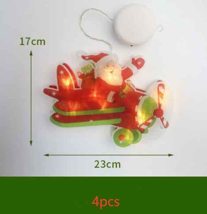 LED Suction Cup Window Hanging Lights Christmas Decoration