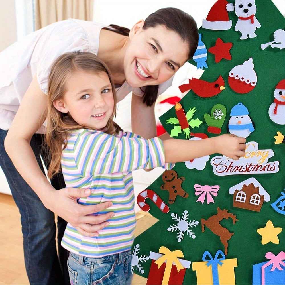 Felt Christmas Tree Or Snowman Holiday Decoration, Perfect For Homes, Classrooms, Offices, And Party Venues, Versatile Seasonal Decor, Festive Wall Art, Christmas Decorations, Best For Christmas, Ch