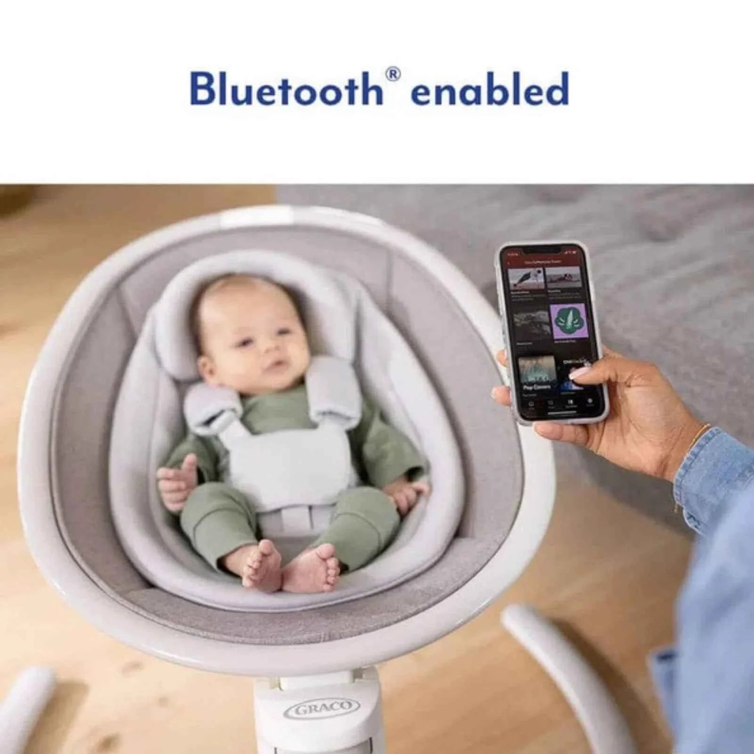 Graco Sway N Grow Bluetooth Swing - Heather