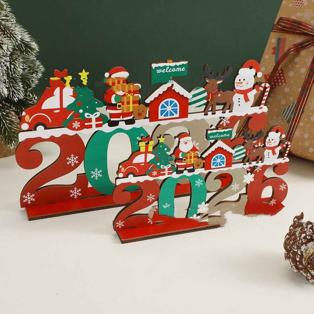 Christmas Wooden Desktop Decoration Home Decoration