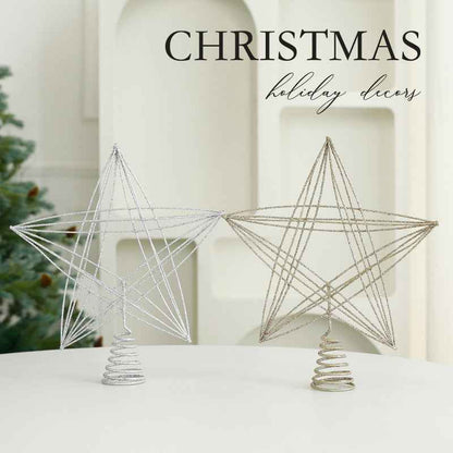 Eight Awn Star Champagne Christmas Decoration Ornaments