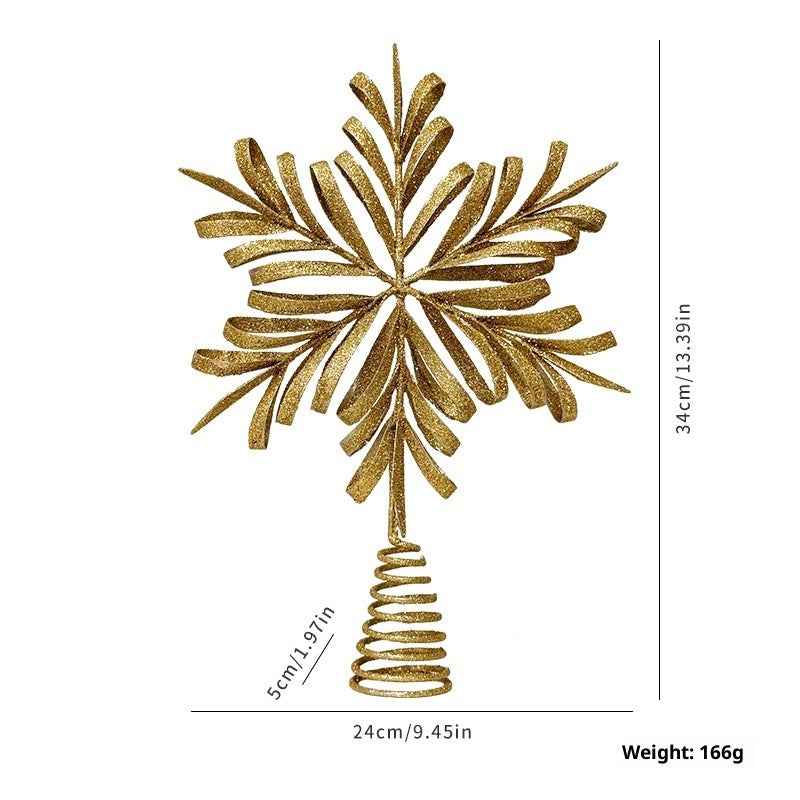 Eight Awn Star Champagne Christmas Decoration Ornaments