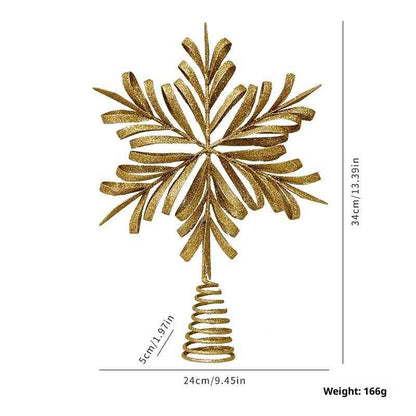 Eight Awn Star Champagne Christmas Decoration Ornaments