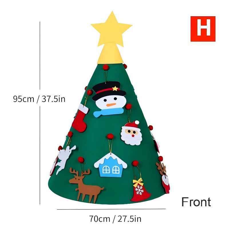 Felt Christmas Tree Or Snowman Holiday Decoration, Perfect For Homes, Classrooms, Offices, And Party Venues, Versatile Seasonal Decor, Festive Wall Art, Christmas Decorations, Best For Christmas, Ch