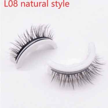 Reusable 3D Mink Lashes Natural False Eyelashes Self Adhesive Fake Glue Free Makeup Eyelash Extension Silk