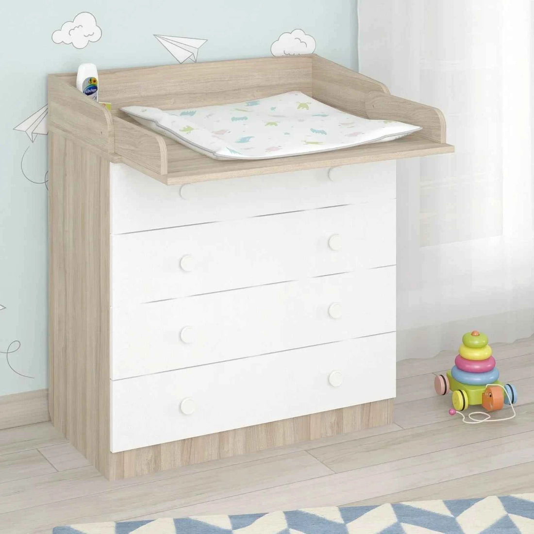 Shefa Kids 800 Changing Dressers - Elm/White