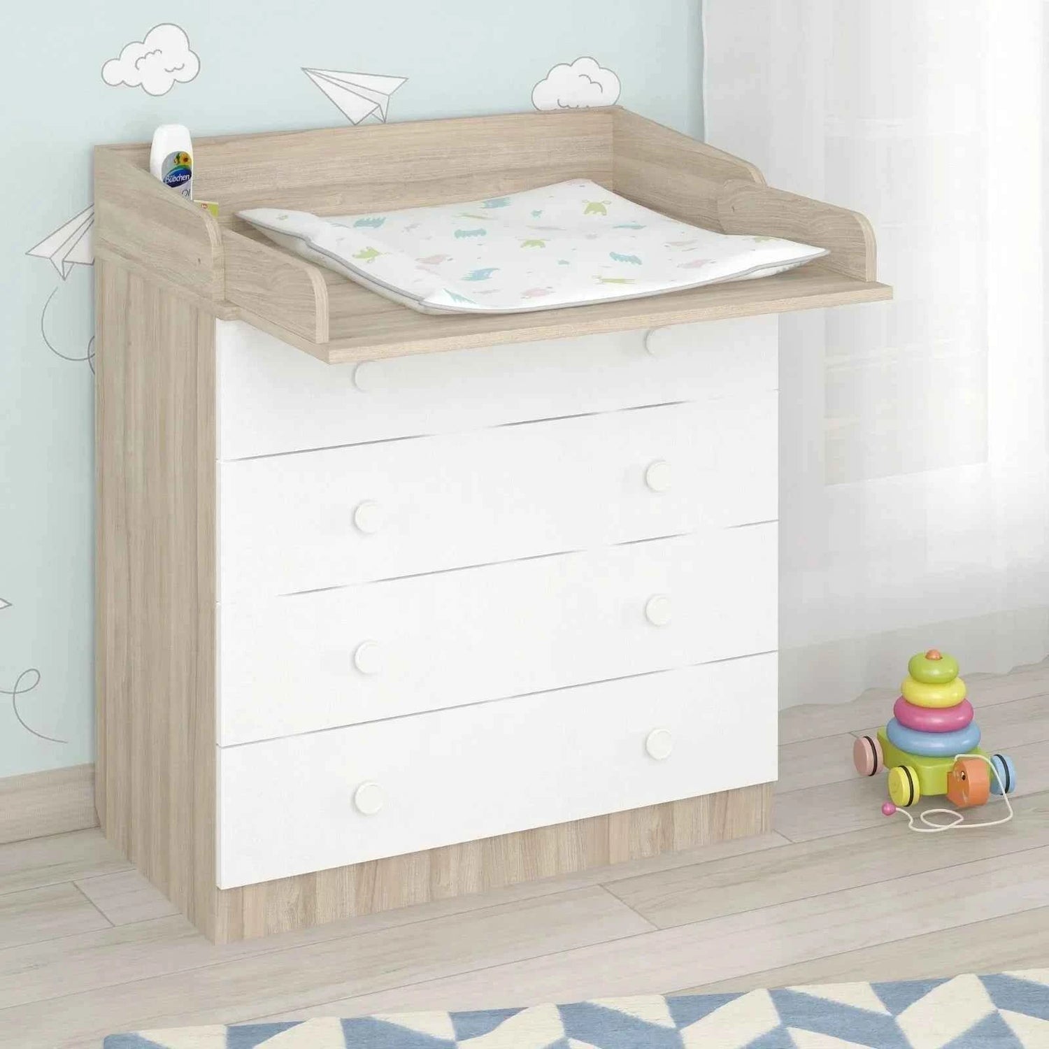 Shefa Kids 800 Changing Dressers - Elm/White