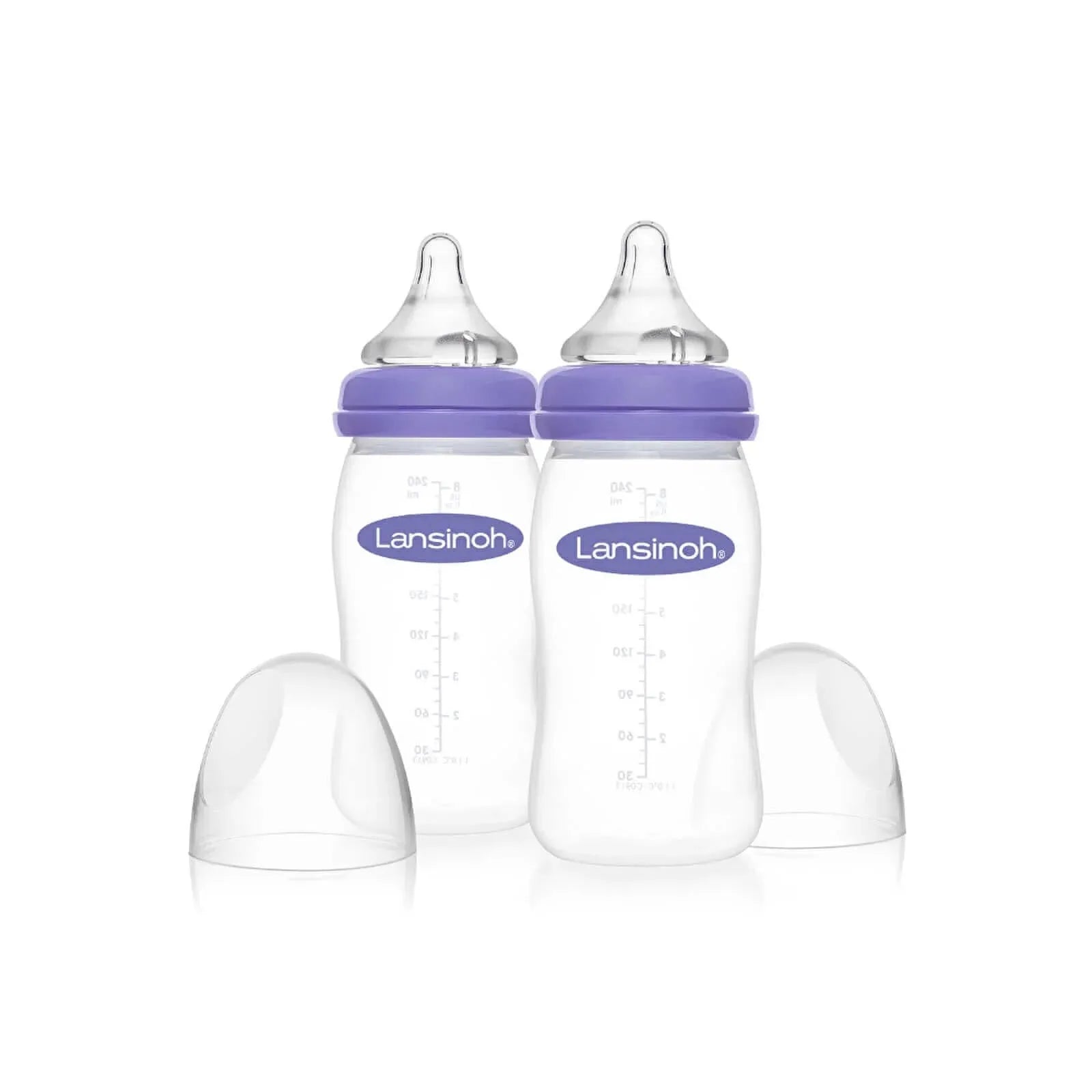 Lansinoh Feeding Bottles with NaturalWave Teat 240ml Pack of 2
