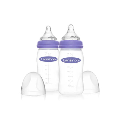 Lansinoh Feeding Bottles with NaturalWave Teat 240ml Pack of 2