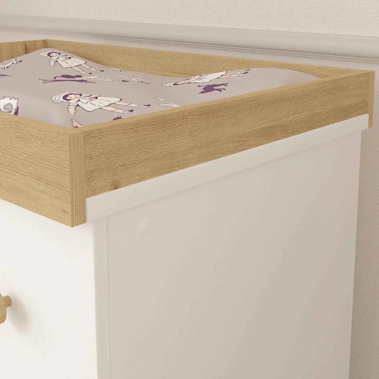 Shefa Kids 888 Changing Dresser - White/Oak