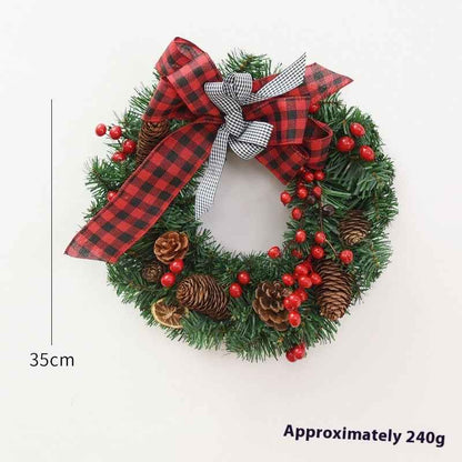 Christmas Garland Bow Christmas Door Hanging Window Decoration Christmas Decorations