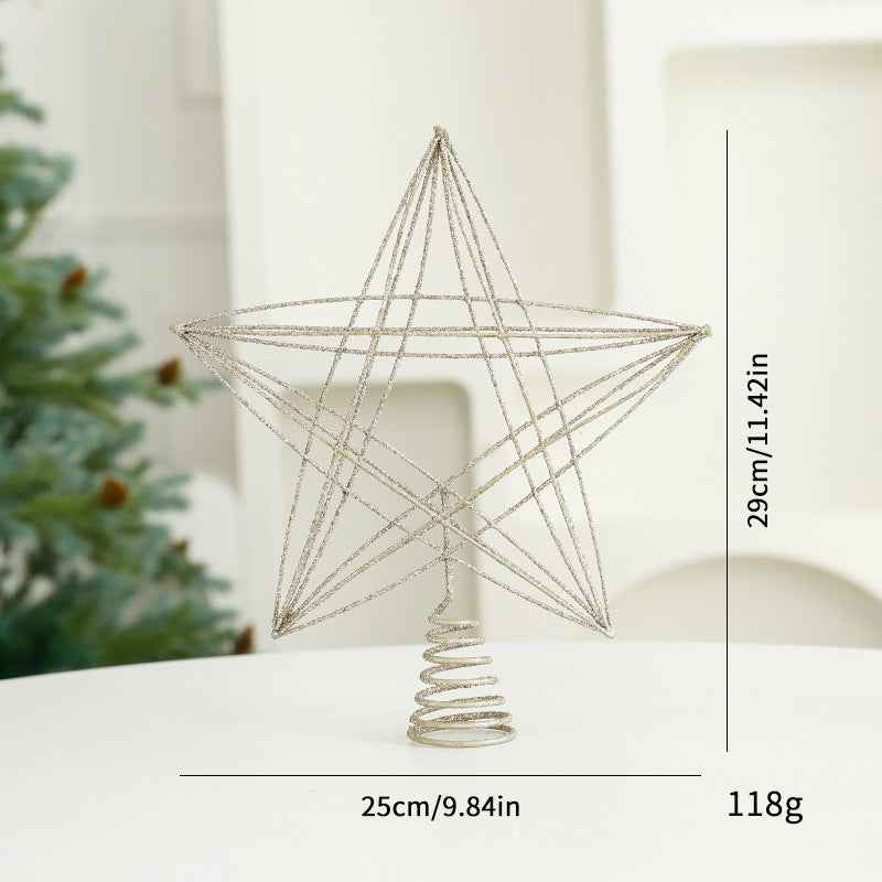 Eight Awn Star Champagne Christmas Decoration Ornaments