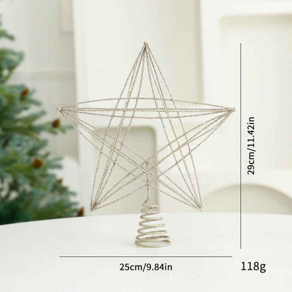 Eight Awn Star Champagne Christmas Decoration Ornaments