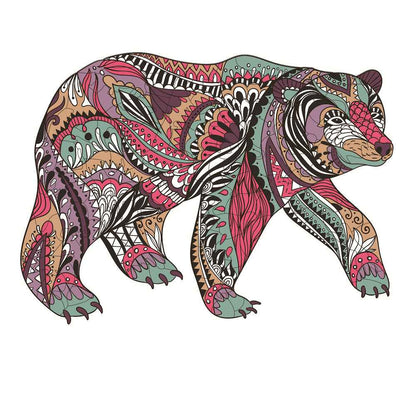 Each Piece Is Animal Shaped Christmas Gift Colorful Elephant Turtle Wooden Jigsaw Puzzles