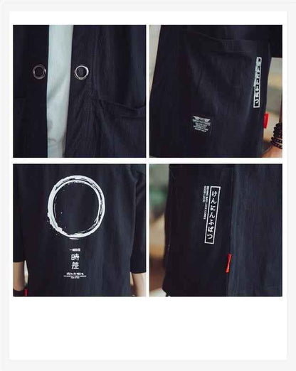 Men’s Three-Quarter Sleeve Tang-Inspired Cotton Jacket