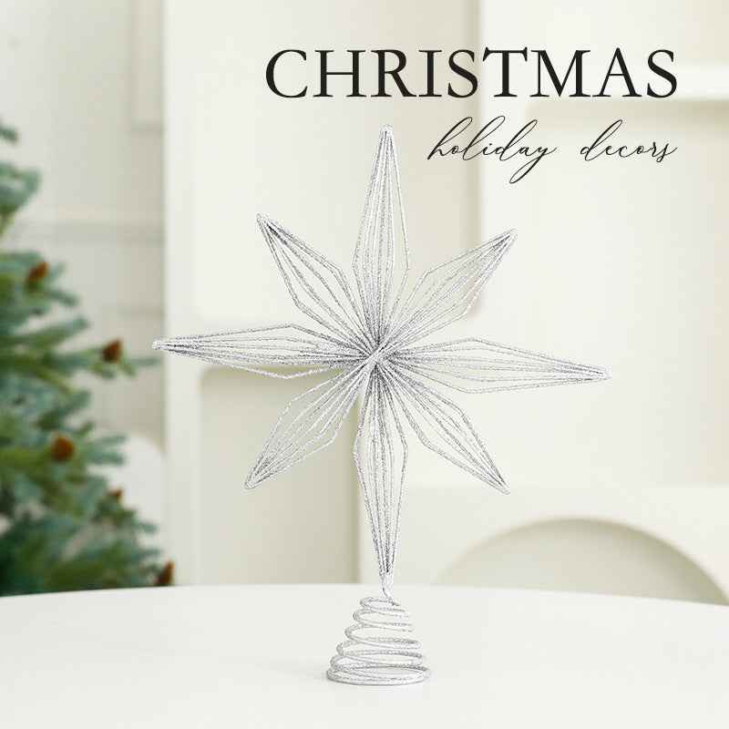 Eight Awn Star Champagne Christmas Decoration Ornaments