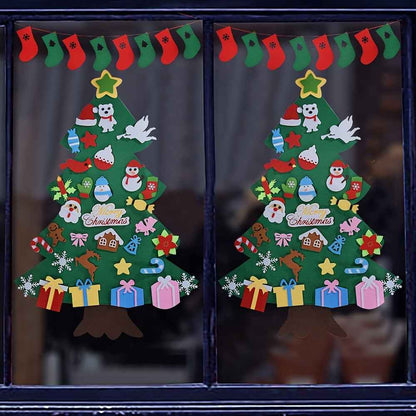 Felt Christmas Tree Or Snowman Holiday Decoration, Perfect For Homes, Classrooms, Offices, And Party Venues, Versatile Seasonal Decor, Festive Wall Art, Christmas Decorations, Best For Christmas, Ch