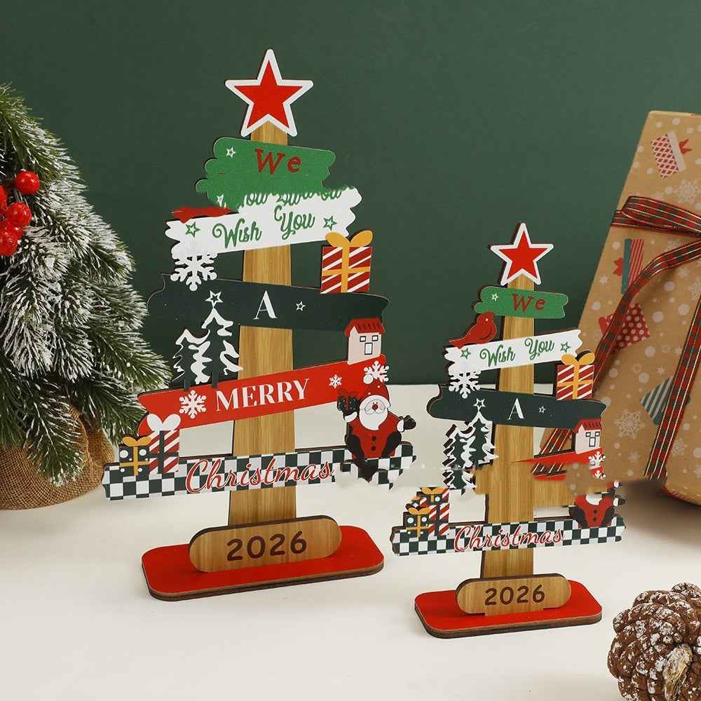 Christmas Wooden Desktop Decoration Home Decoration