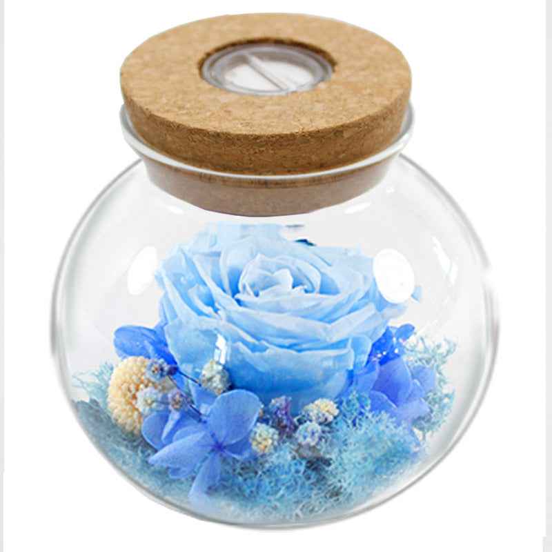 Led Color Luminous Preserved Fresh Flower Rose Christmas Valentine&