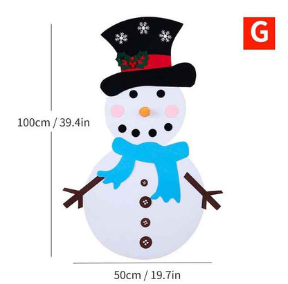 Felt Christmas Tree Or Snowman Holiday Decoration, Perfect For Homes, Classrooms, Offices, And Party Venues, Versatile Seasonal Decor, Festive Wall Art, Christmas Decorations, Best For Christmas, Ch