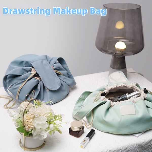 Barrel Drawstring Makeup Bag Large Capacity Women&