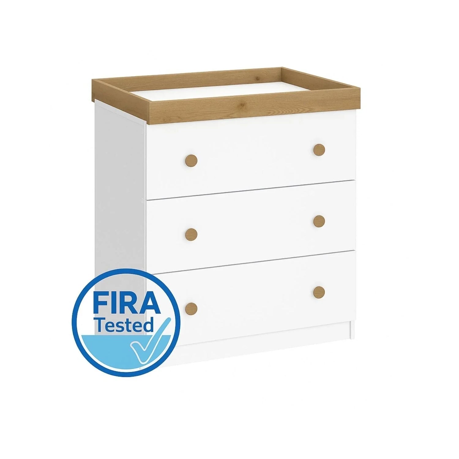 Shefa Kids 888 Changing Dresser - White/Oak
