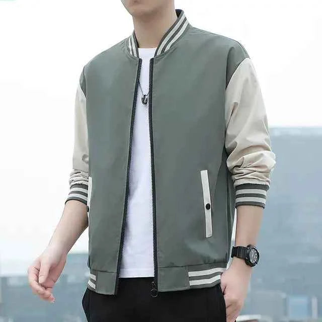 Men’s Casual Baseball Jacket – Lightweight Spring/Autumn Coat